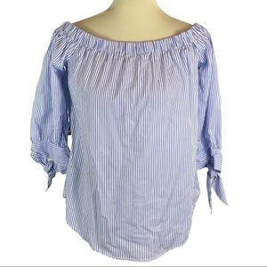 NWT Charlotte Russe striped off shoulder top size S